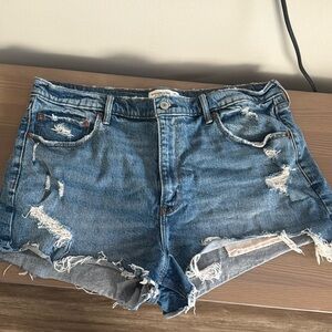 Distressed Abercrombie Jean shorts high waisted